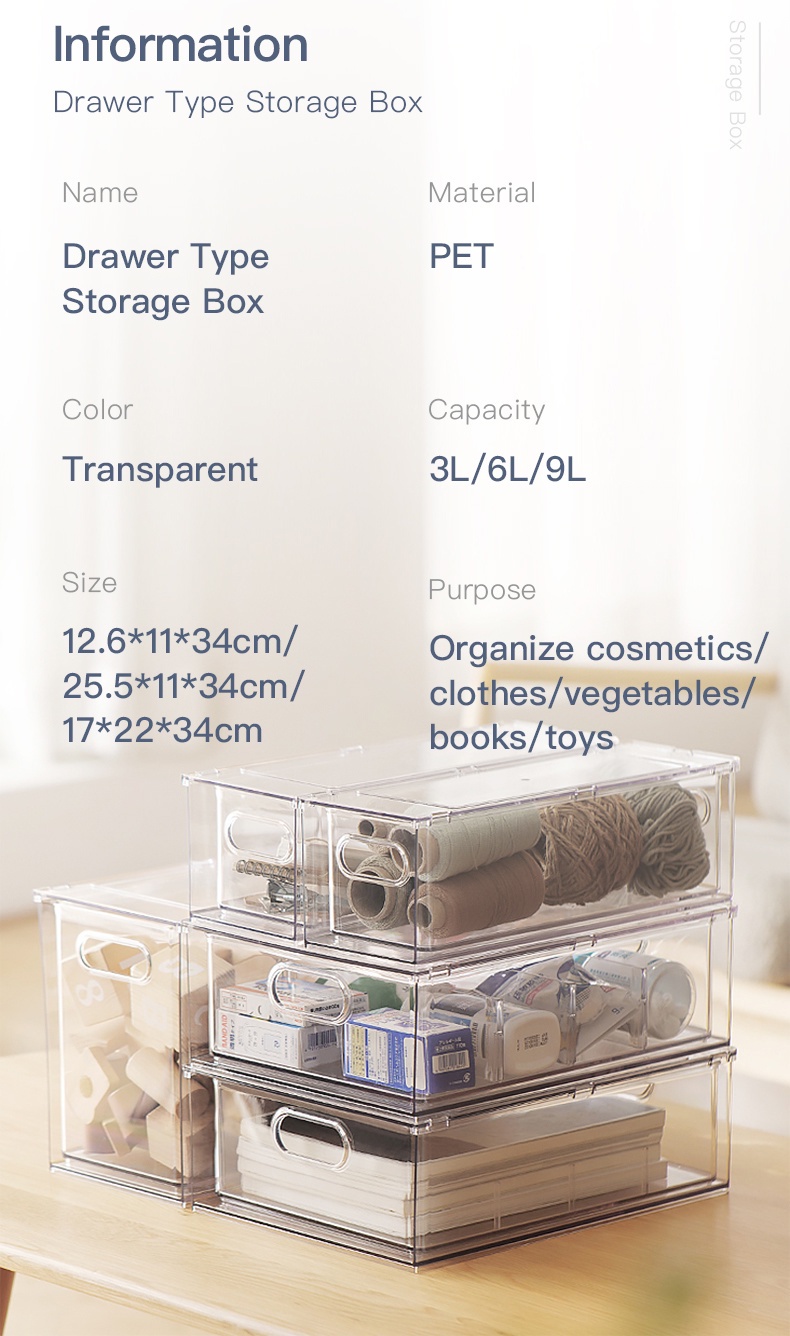 Transparent Drawer Storage Box-8